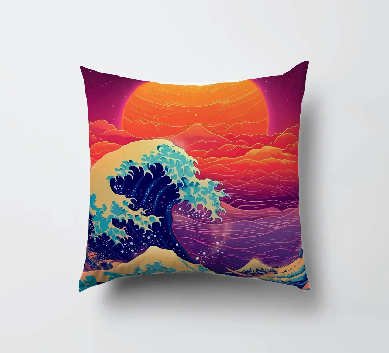 Grande onda retrò cuscino da Mikesell