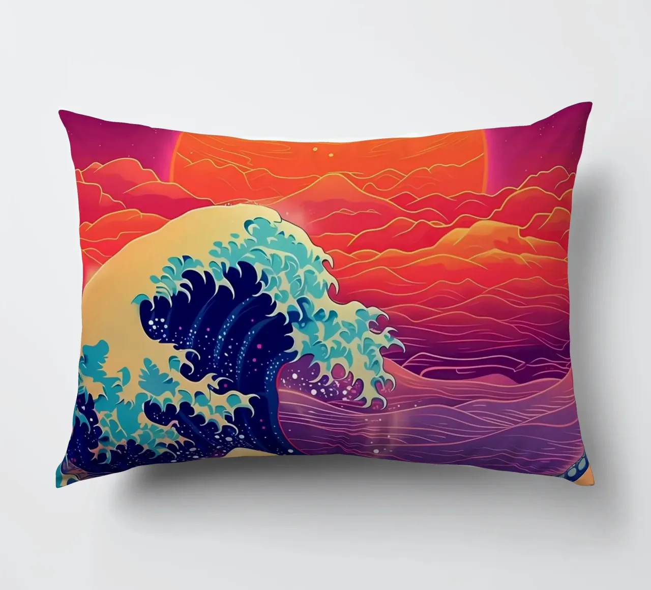 Grande onda retrò cuscino da Mikesell