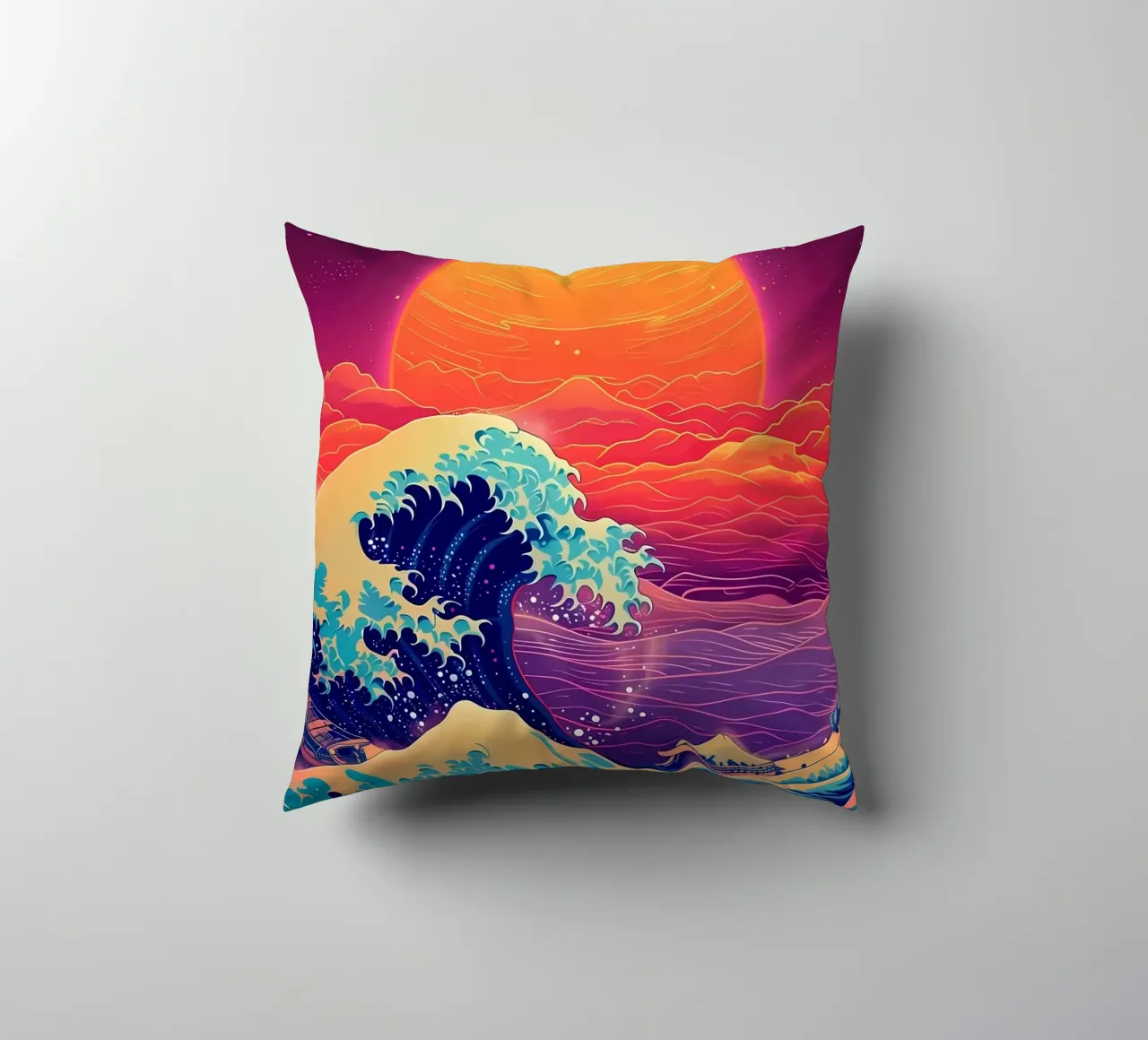 Grande onda retrò cuscino da Mikesell