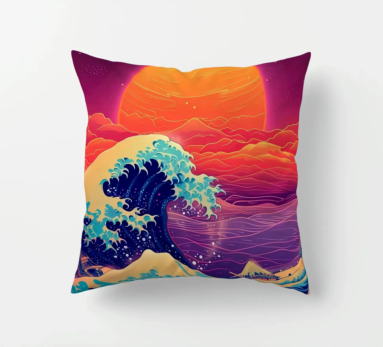 Grande onda retrò cuscino da Mikesell