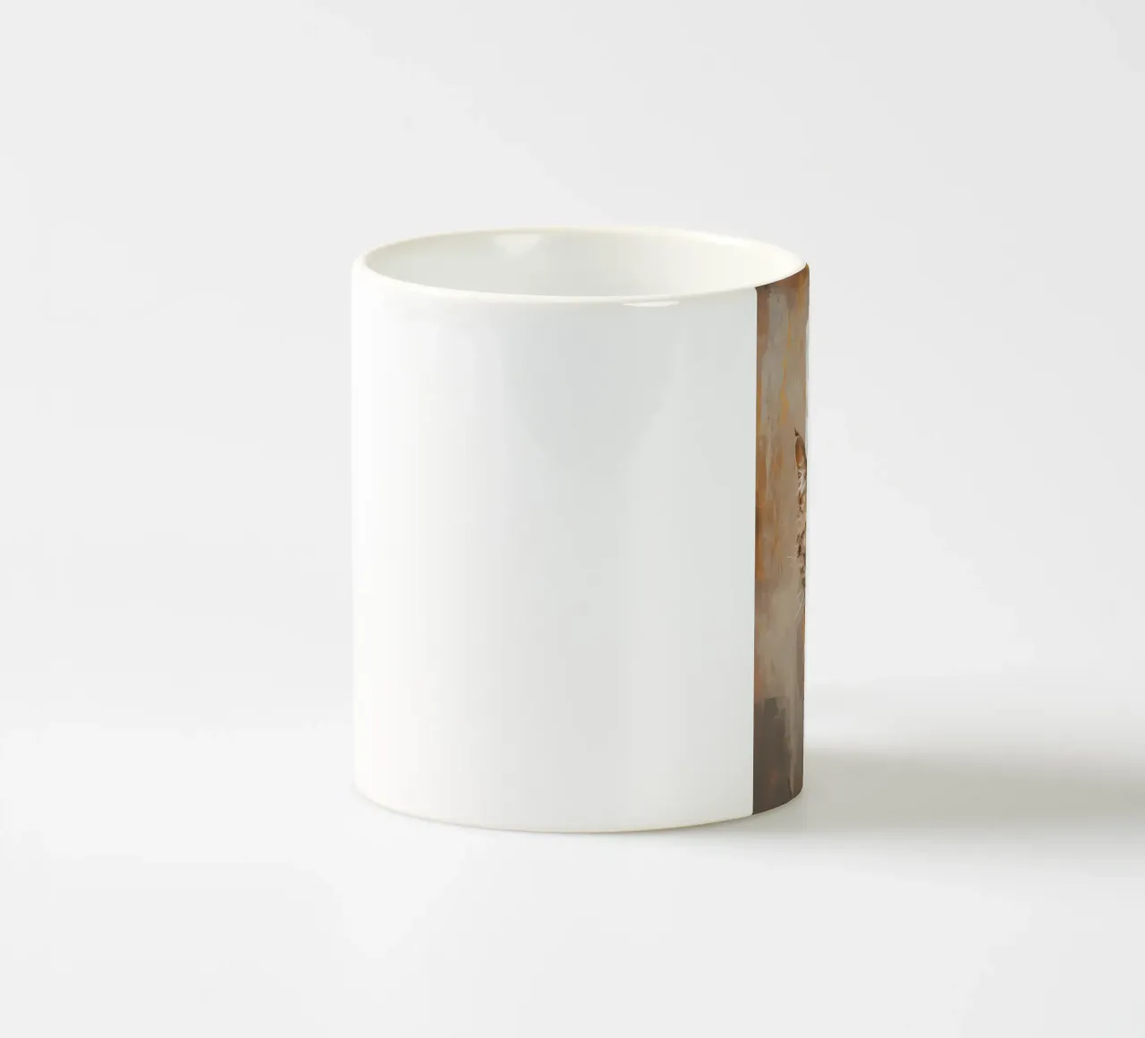 Gatto con cappello di carta igienica tazza in ceramica da Ginnery