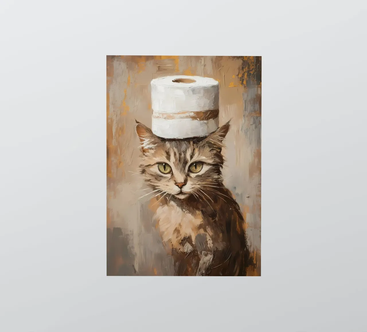 Cat with Toilet Paper Hat sticker by Ginnery