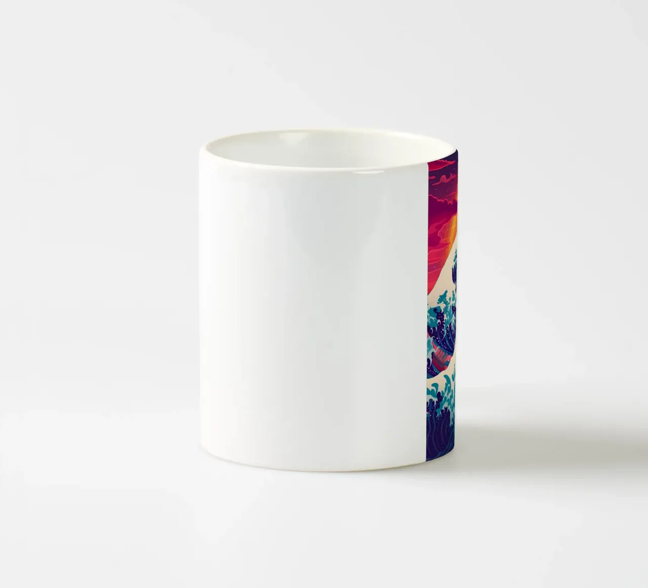 Grande onda retrò tazza in ceramica da Mikesell