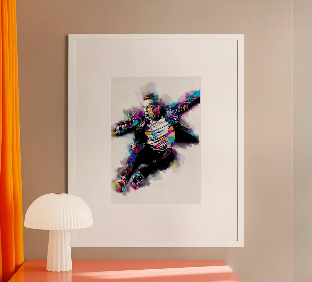 Arte di Chris Martin poster con telaio in plastica da neonartroom