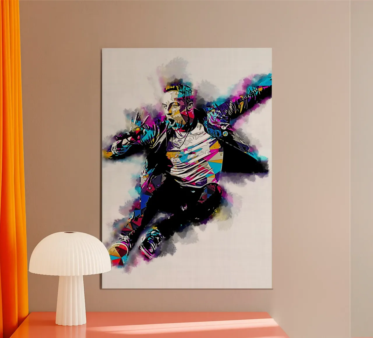 Arte di Chris Martin poster con telaio in plastica da neonartroom