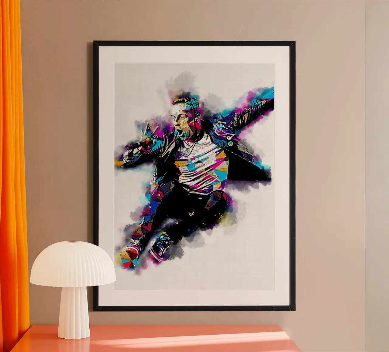 Arte di Chris Martin poster con telaio in plastica da neonartroom