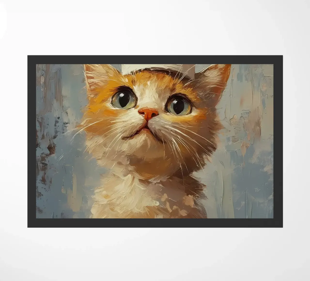 Gatto con cappello di carta igienica zerbino da Ginnery