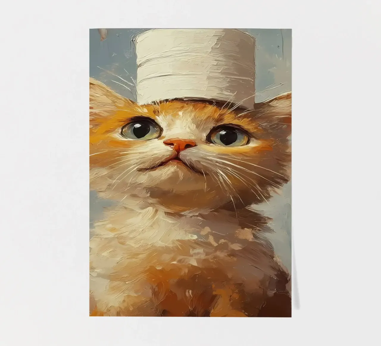 Cat in a Toilet Paper Hat sticker sheet by Ginnery