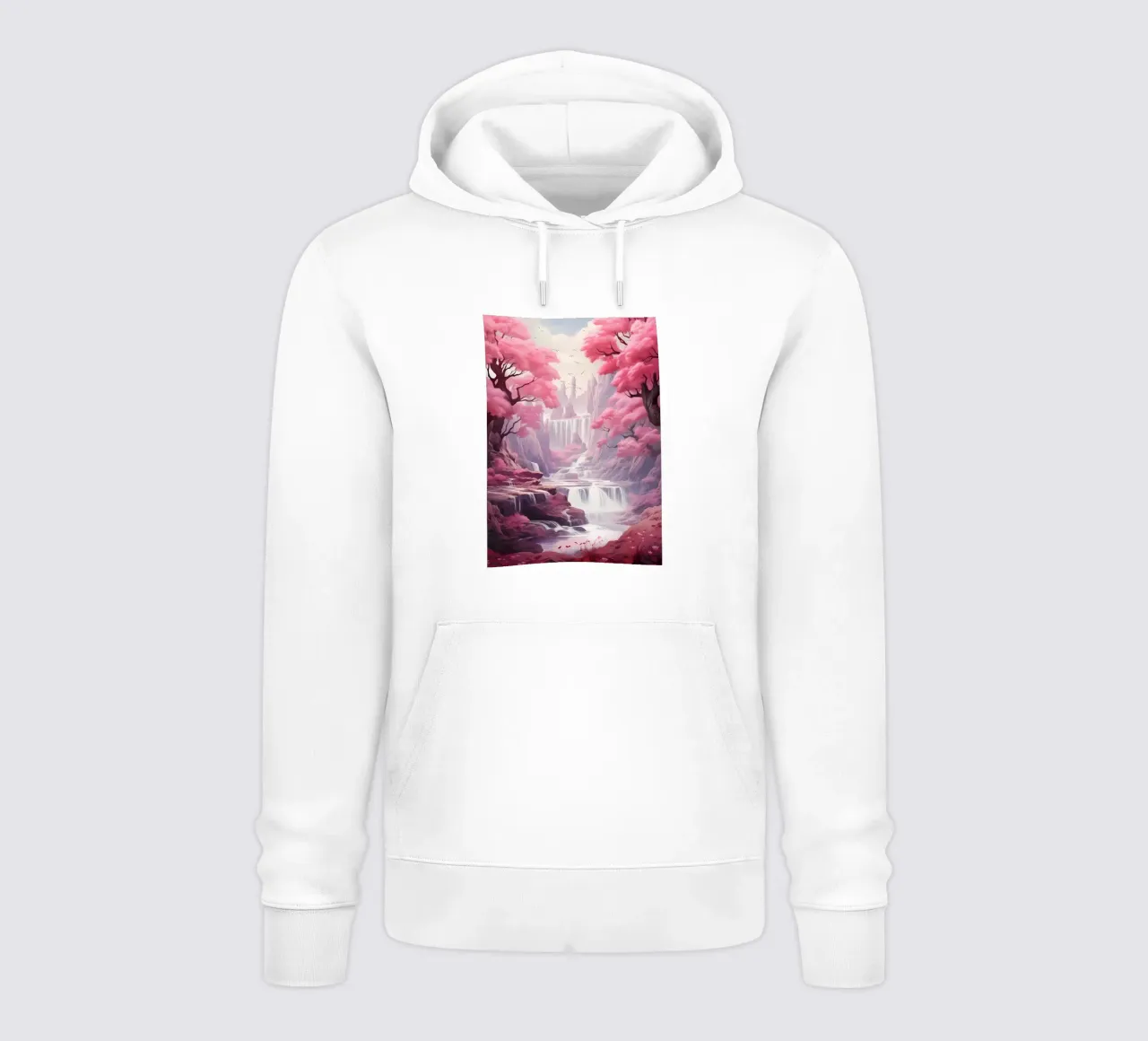 Waterfall Sakura Trees felpa con cappuccio da Mikesell