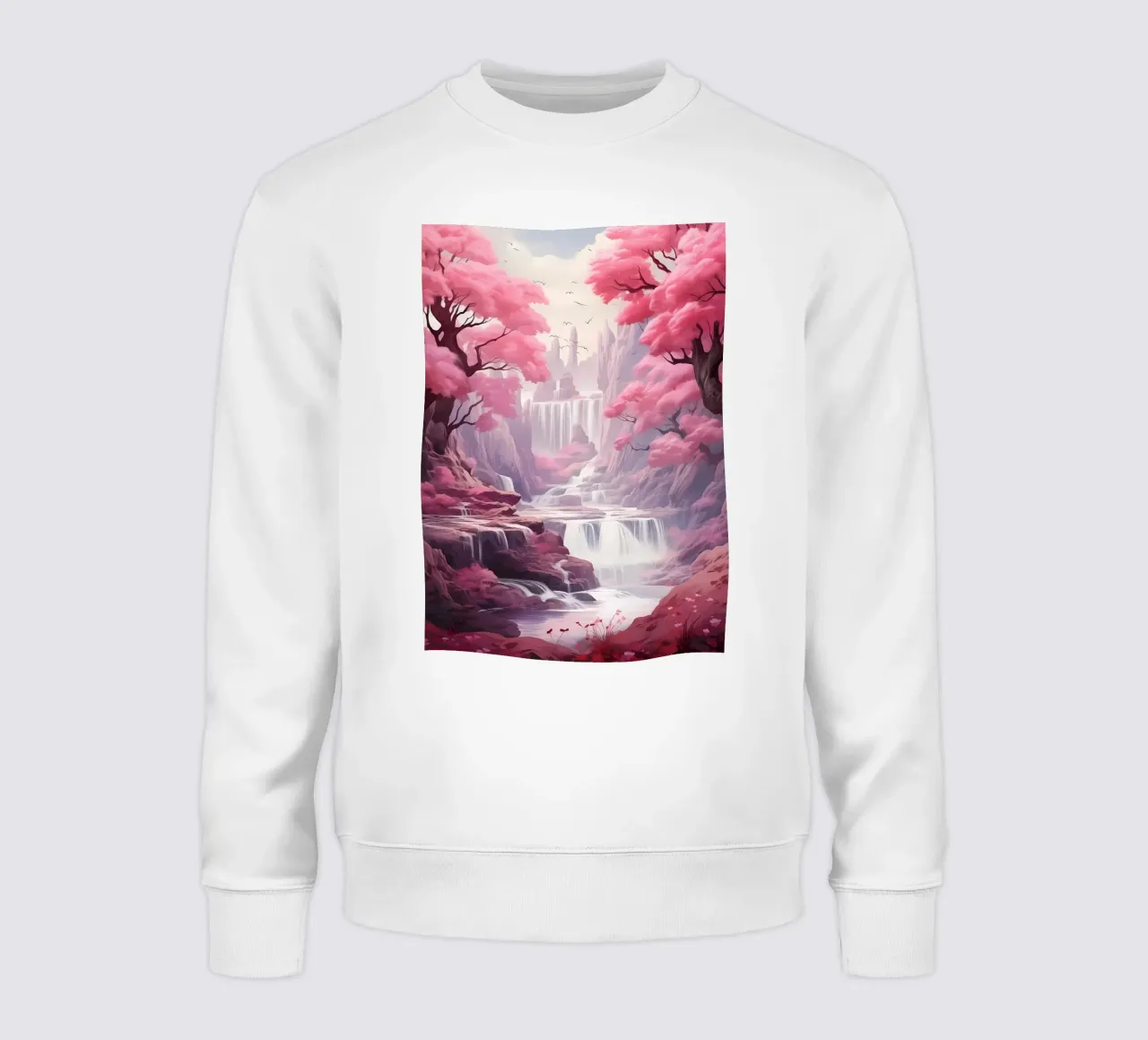 Waterfall Sakura Trees felpa da Mikesell