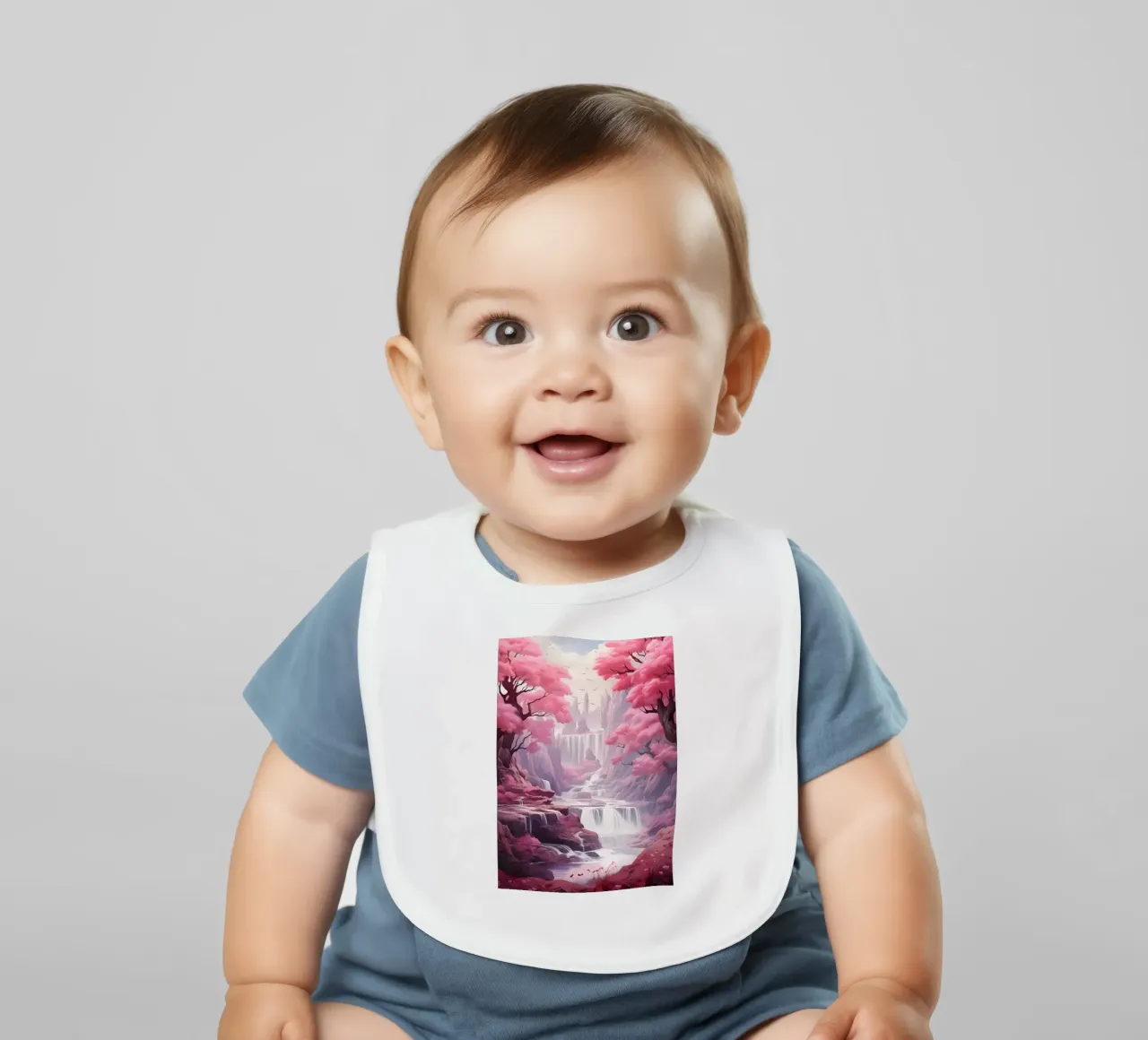 Waterfall Sakura Trees bavaglino da Mikesell