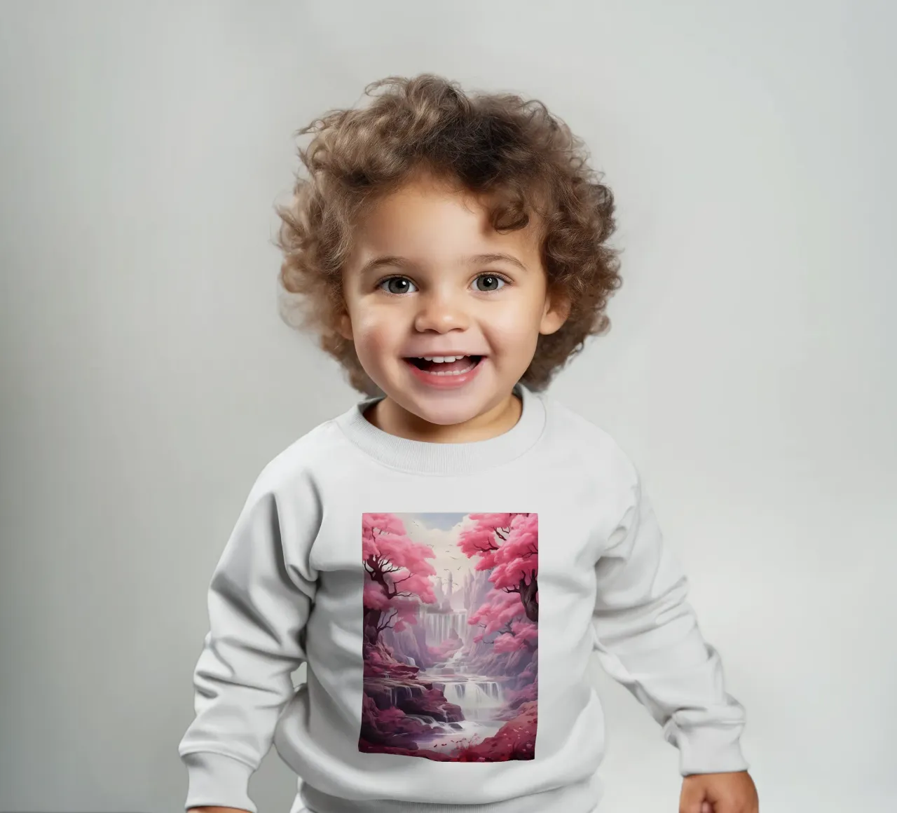 Waterfall Sakura Trees felpa neonato da Mikesell