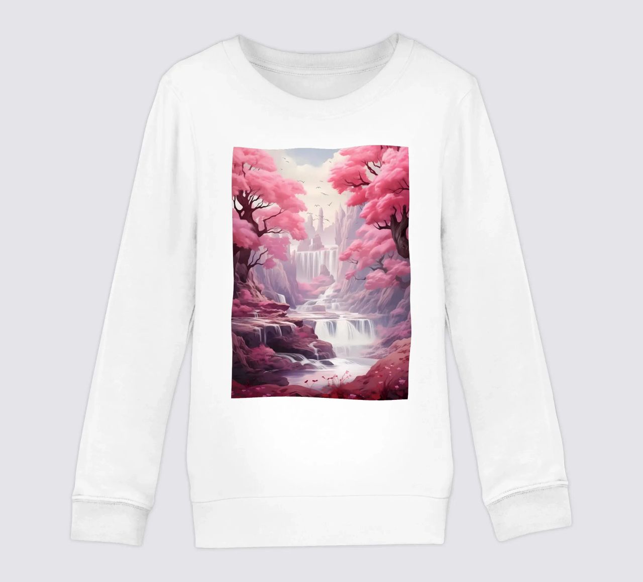 Waterfall Sakura Trees felpa bambino da Mikesell