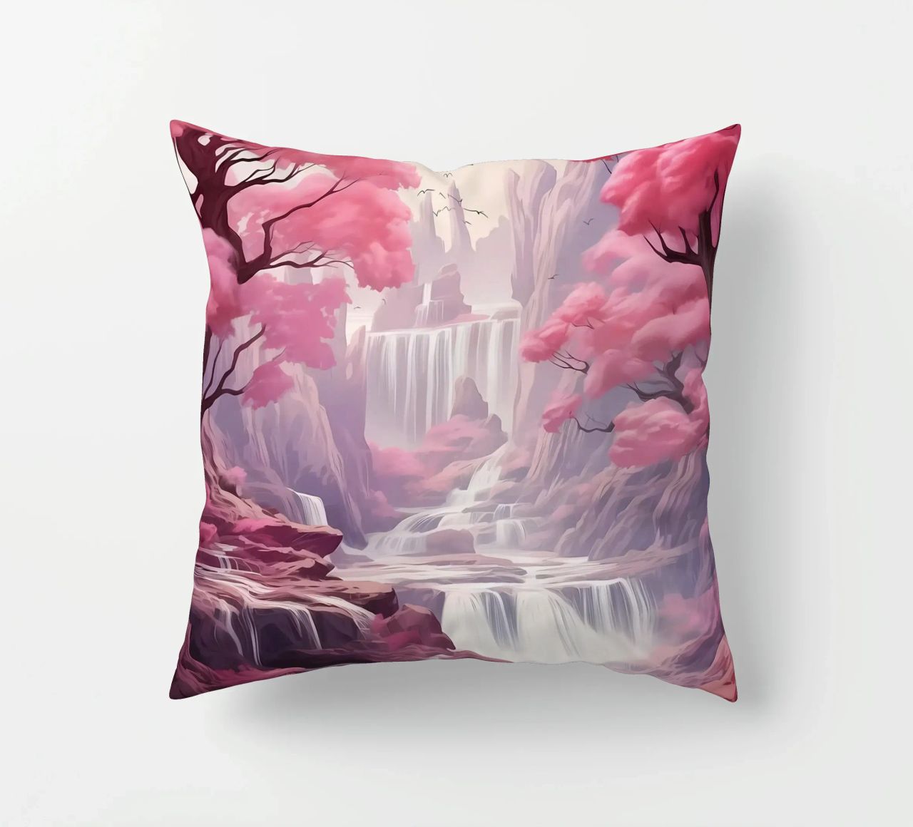 Waterfall Sakura Trees cuscino da Mikesell