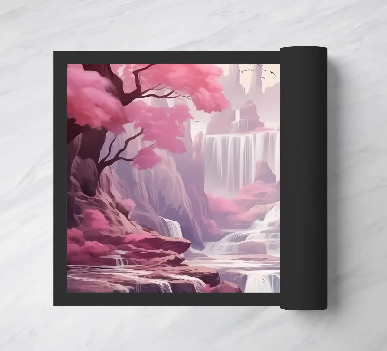 Waterfall Sakura Trees zerbino da Mikesell