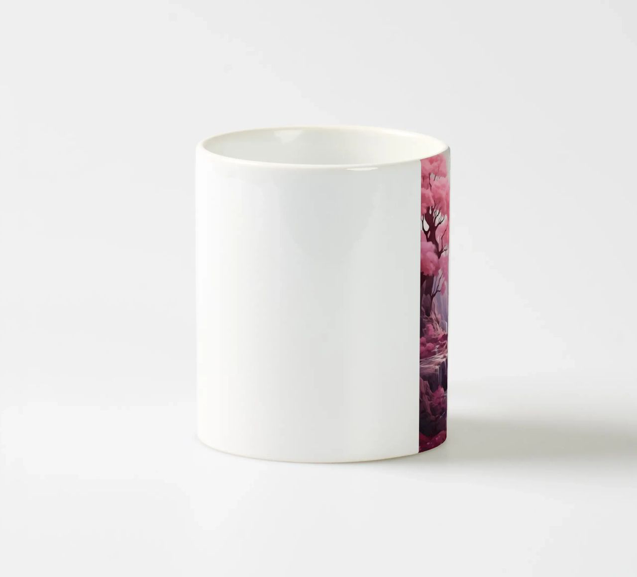 Waterfall Sakura Trees tazza in ceramica da Mikesell
