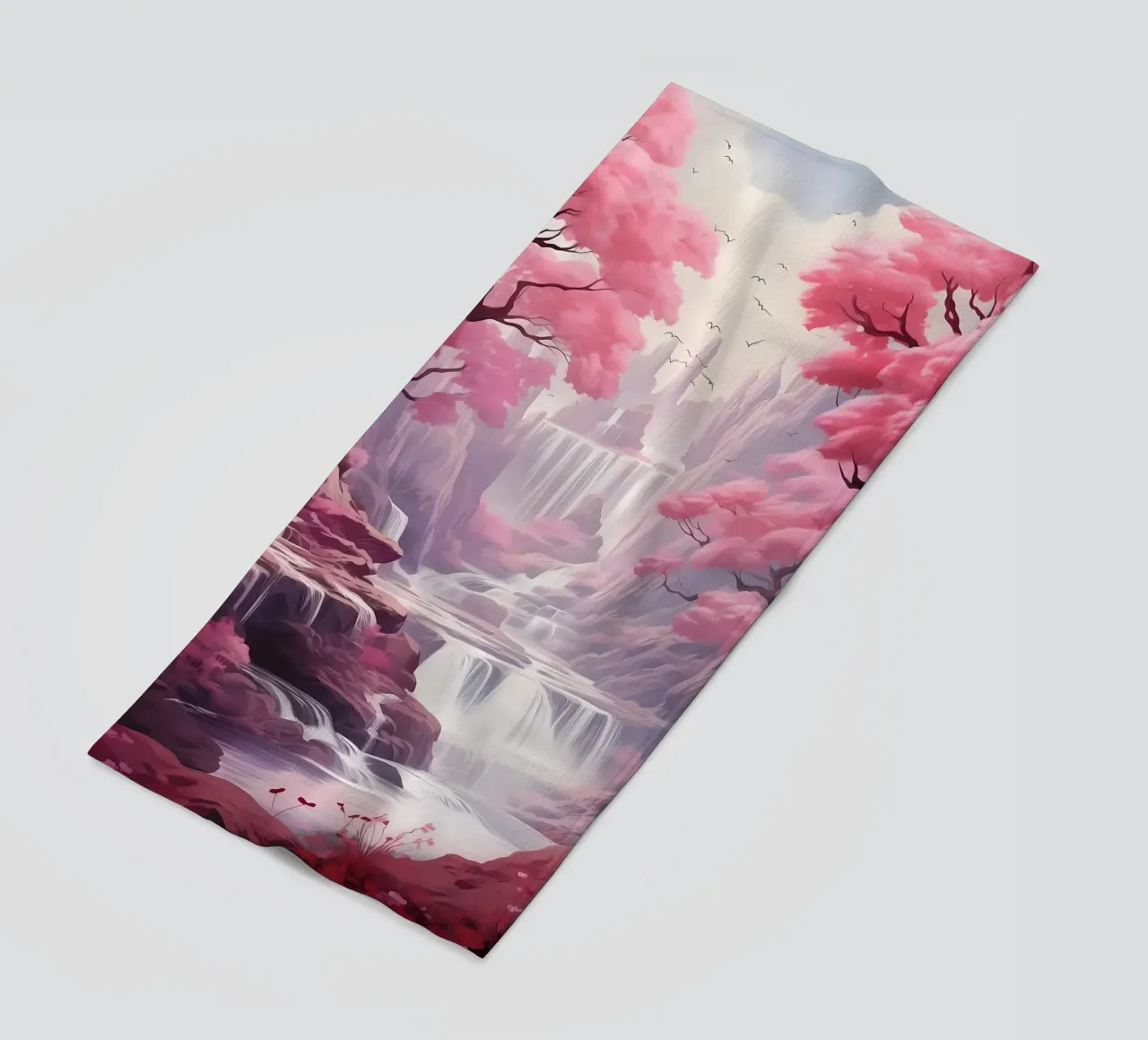 Waterfall Sakura Trees telo mare da Mikesell