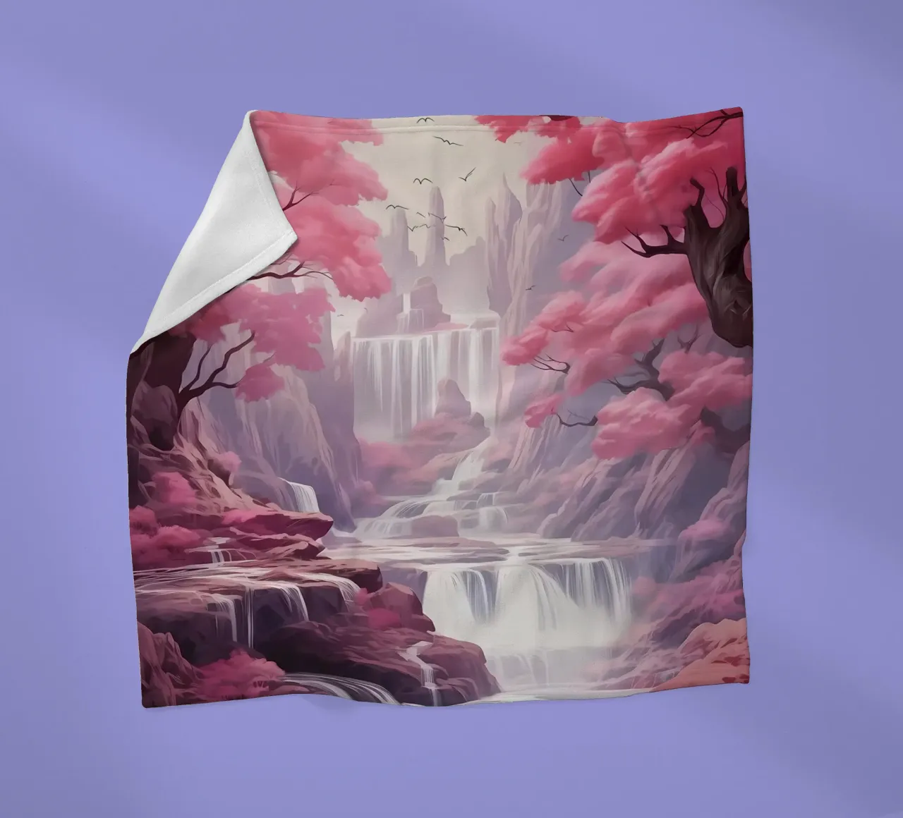 Waterfall Sakura Trees coperta in pile da Mikesell