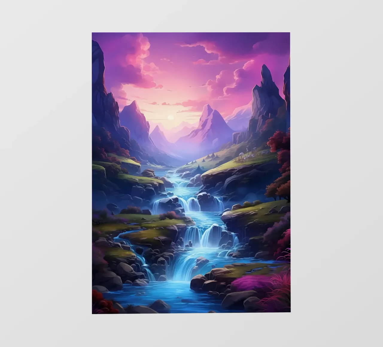 Cascada en la naturaleza papel para pared de Mikesell