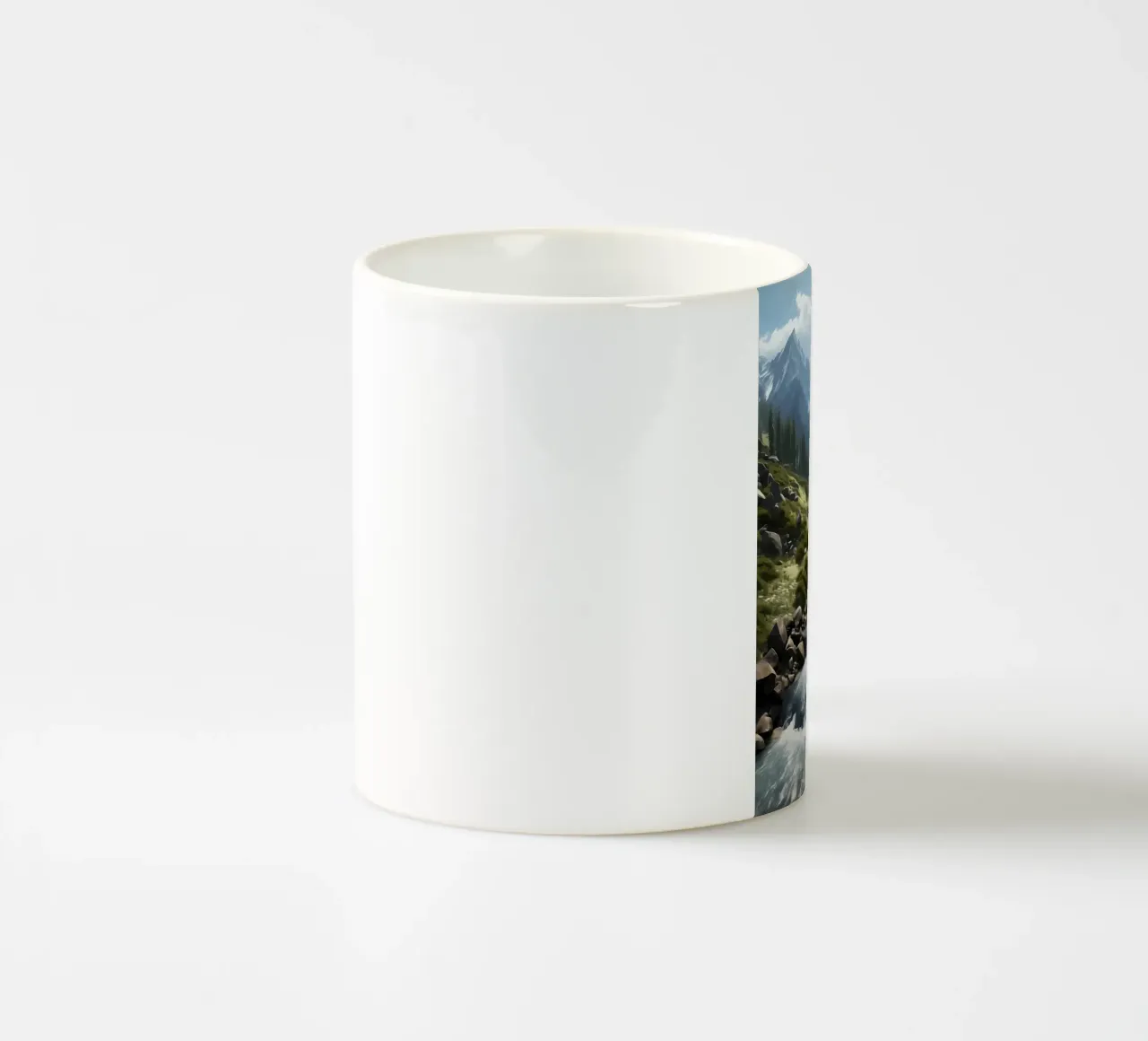 Cascata nella natura della foresta tazza in ceramica da Mikesell