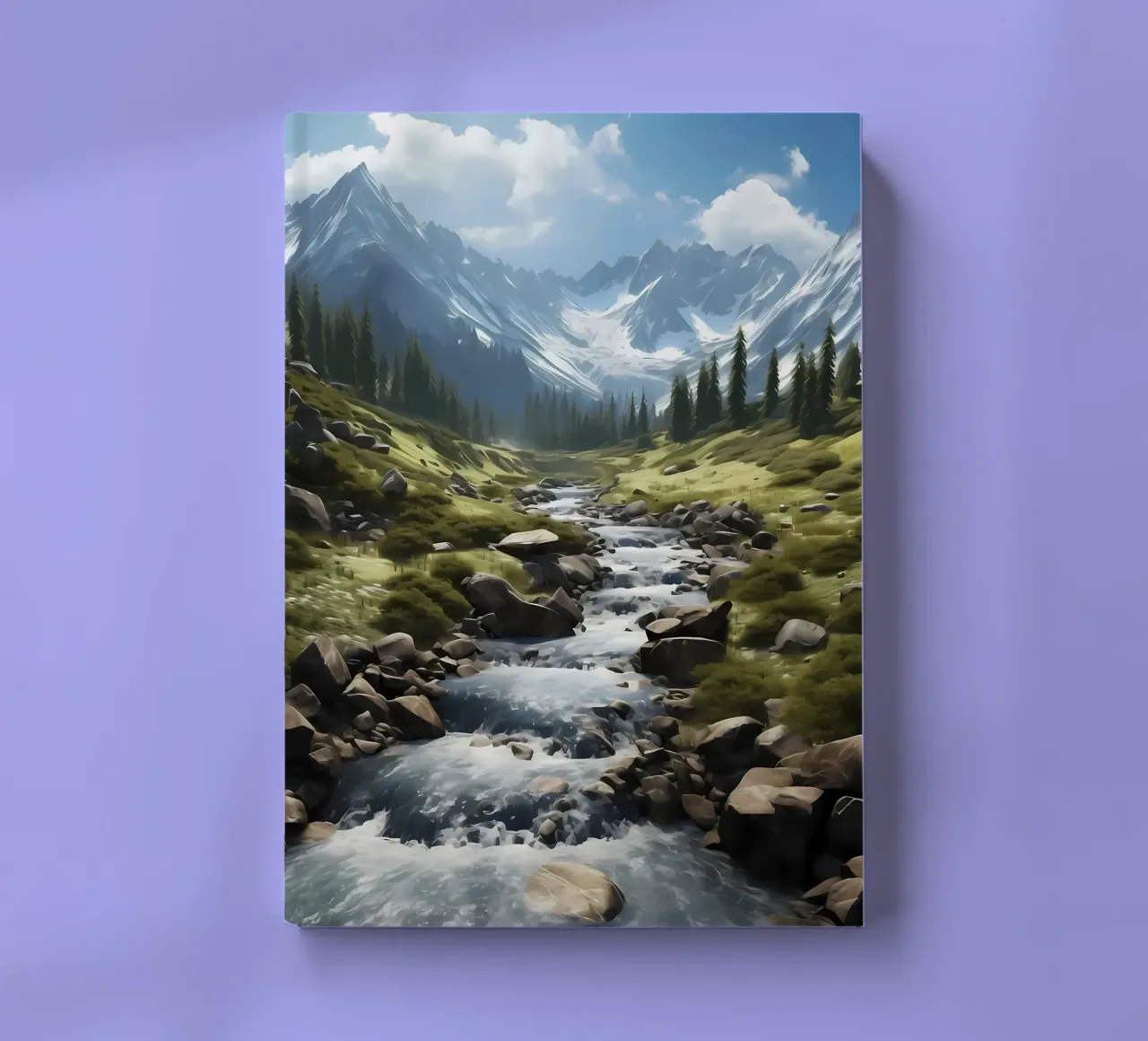Waterfall in Forest Nature notebook by Mikesell