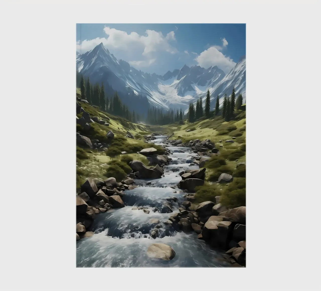 Waterfall in Forest Nature notebook by Mikesell