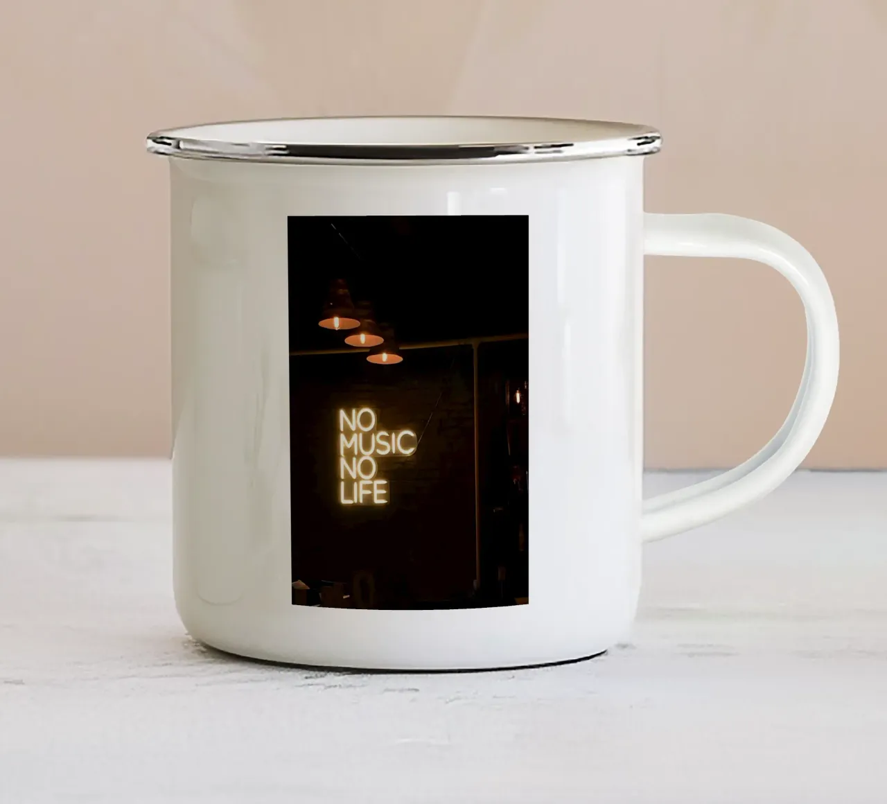 senza musica non c'è vita tazza in smalto da Allaire
