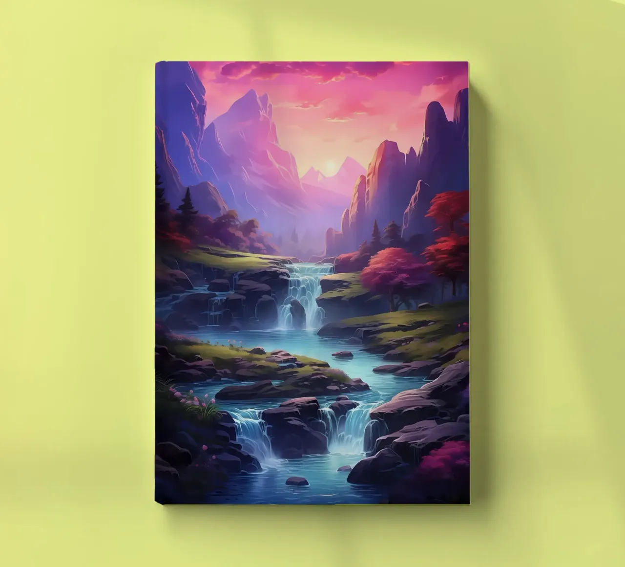 Chute d'eau dans la forêt carnet de notes de Mikesell
