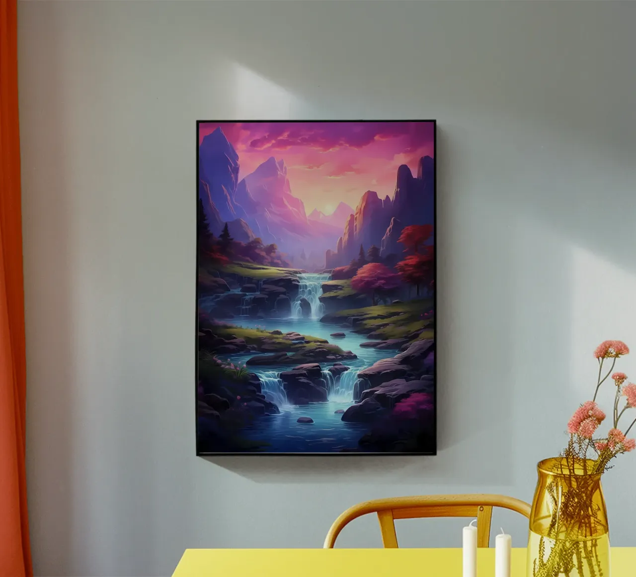 Waterfall in Forest Nature acrylic glass by Mikesell