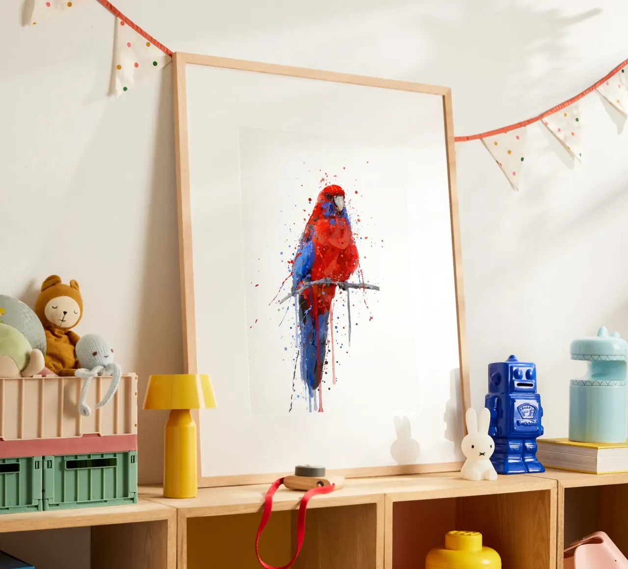 Pappagallo Rosella carta hahnemühle da Allaire