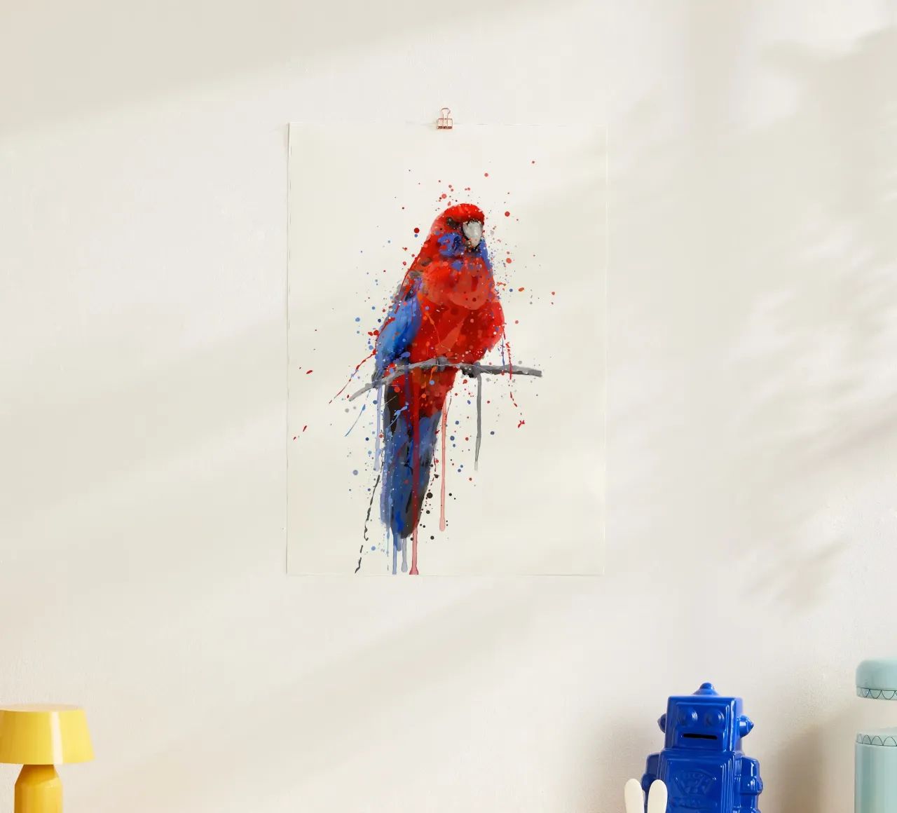 Pappagallo Rosella carta hahnemühle da Allaire