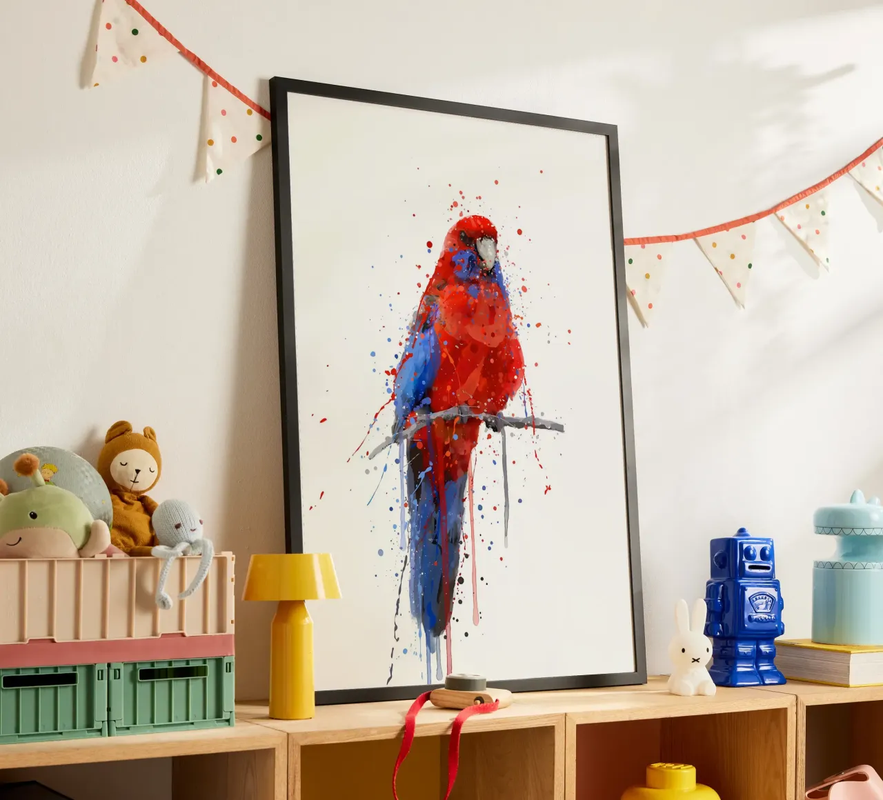 Pappagallo Rosella carta hahnemühle da Allaire