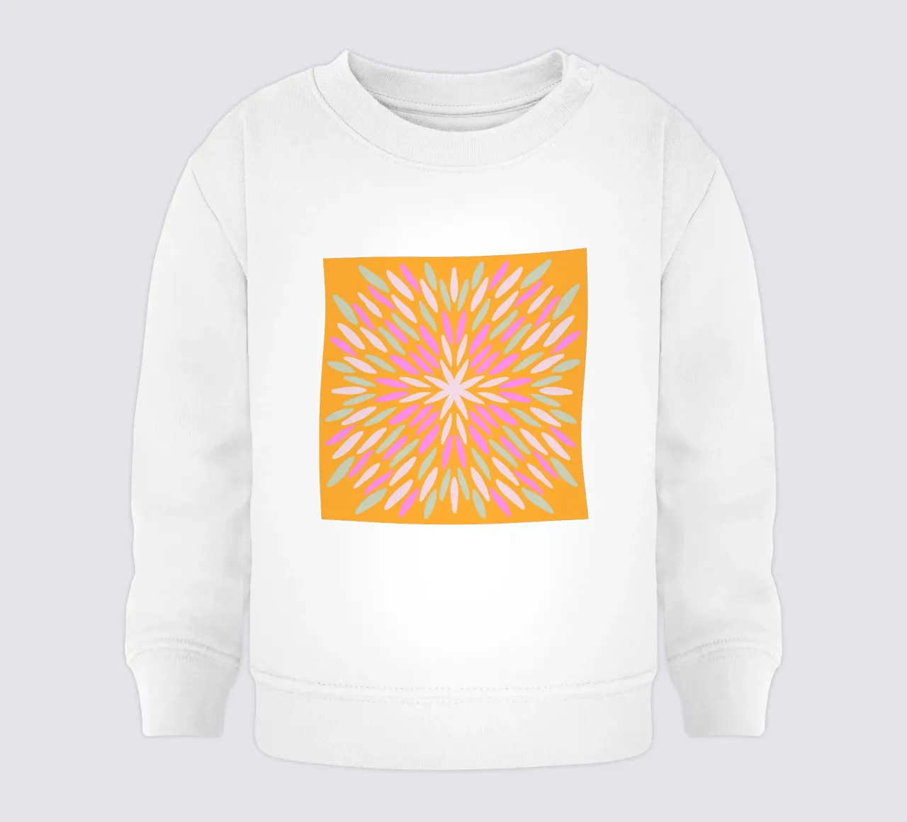 Petal burst - arancio, rosa e menta felpa neonato da Wackapacka