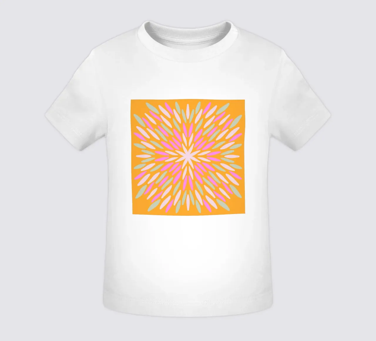 Petal burst - arancio, rosa e menta maglietta neonato da Wackapacka