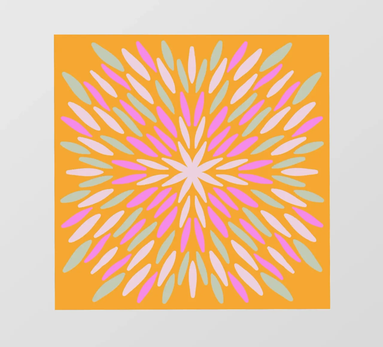 Petal burst - arancio, rosa e menta telo in pvc da Wackapacka