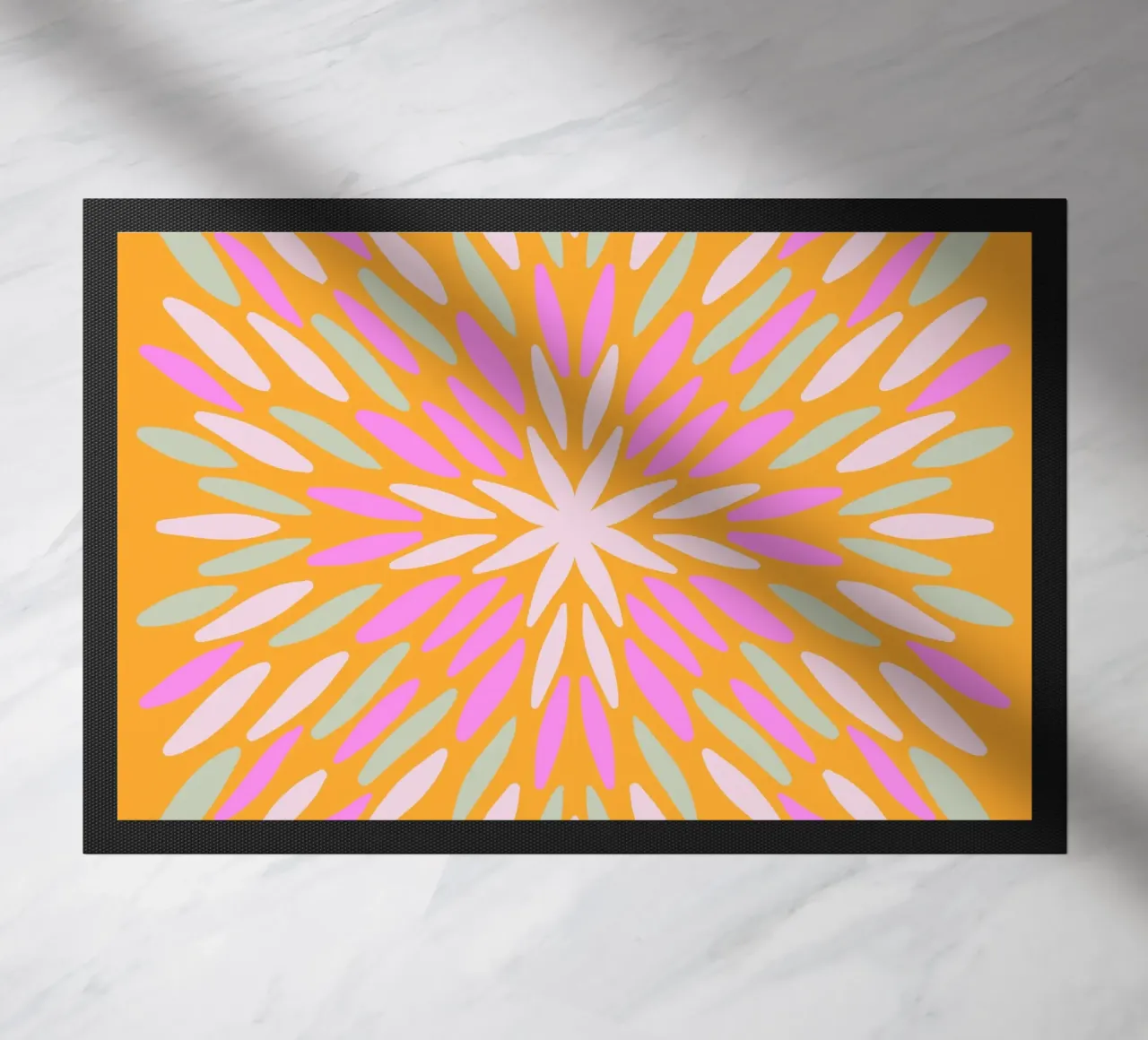 Petal burst - arancio, rosa e menta zerbino da Wackapacka