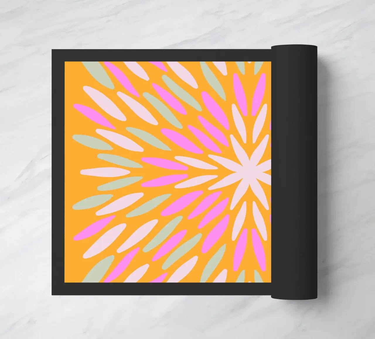 Petal burst - arancio, rosa e menta zerbino da Wackapacka