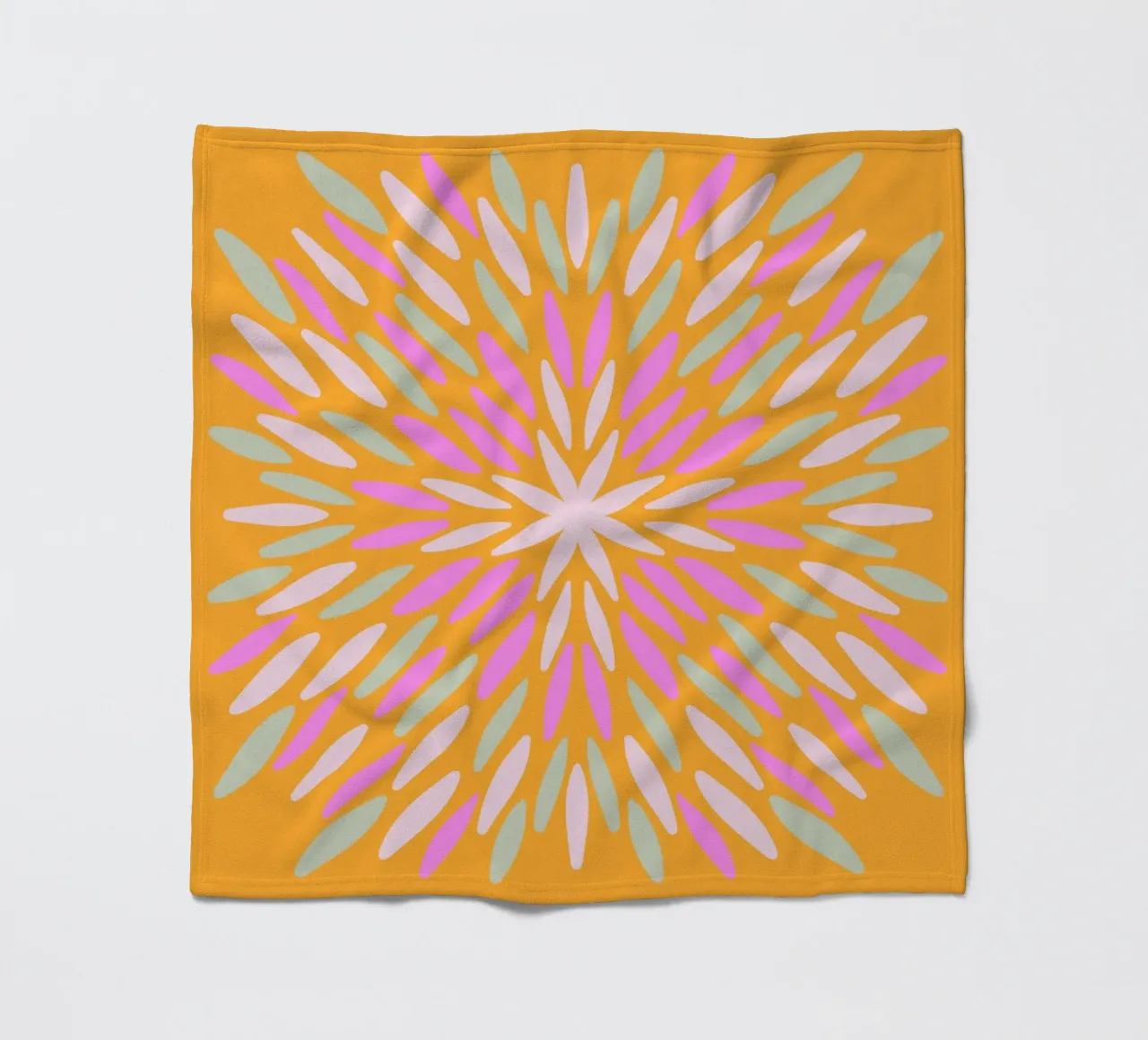 Petal burst - arancio, rosa e menta coperta in pile da Wackapacka
