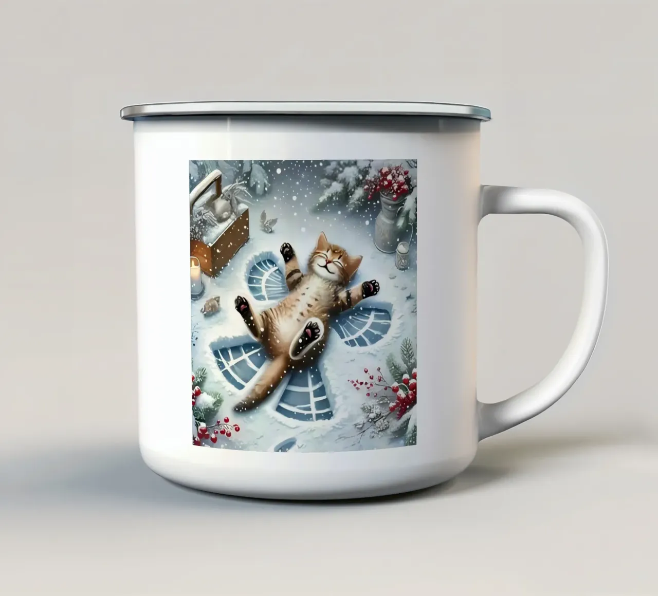 Poster minimalista 53 tazza in smalto da Kadynce