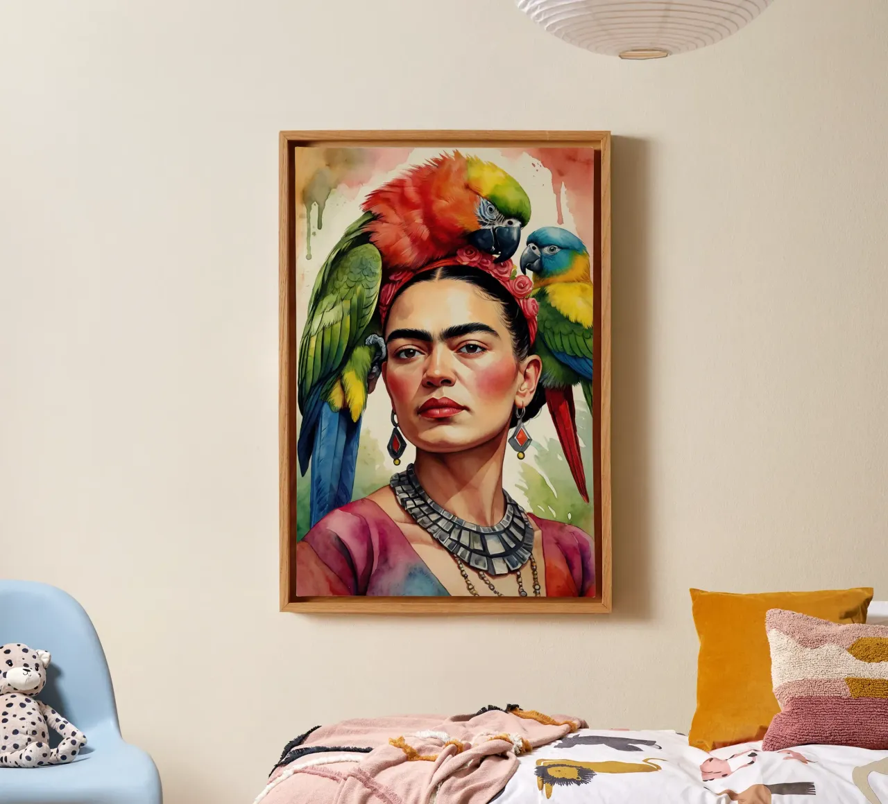 frida kahlo tela con Cornice a cassetta da 🎁 ARTVI-SHOP