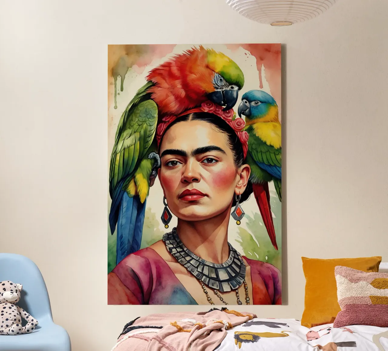 frida kahlo tela con Cornice a cassetta da 🎁 ARTVI-SHOP