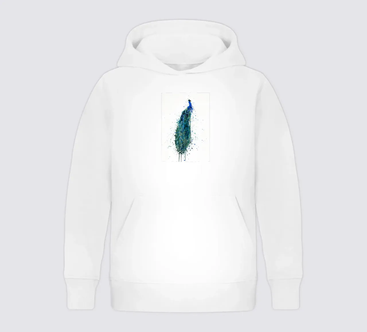 Peacock kids hoodie by Allaire