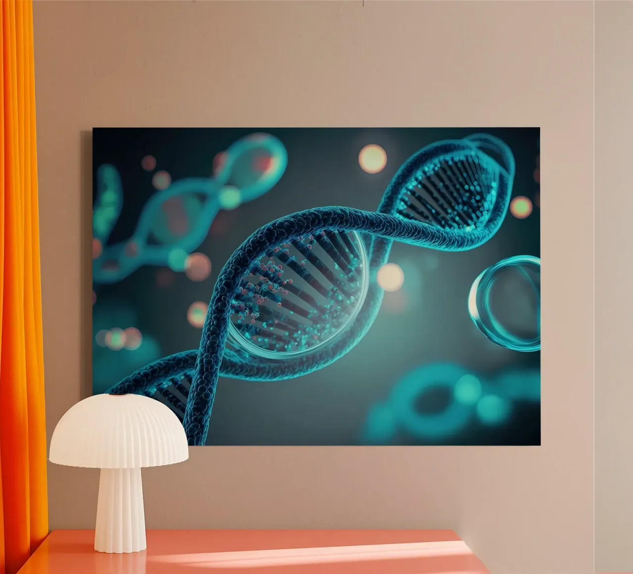 Onthullend Genetisch Complex canvas met Baklijst van Delaplane