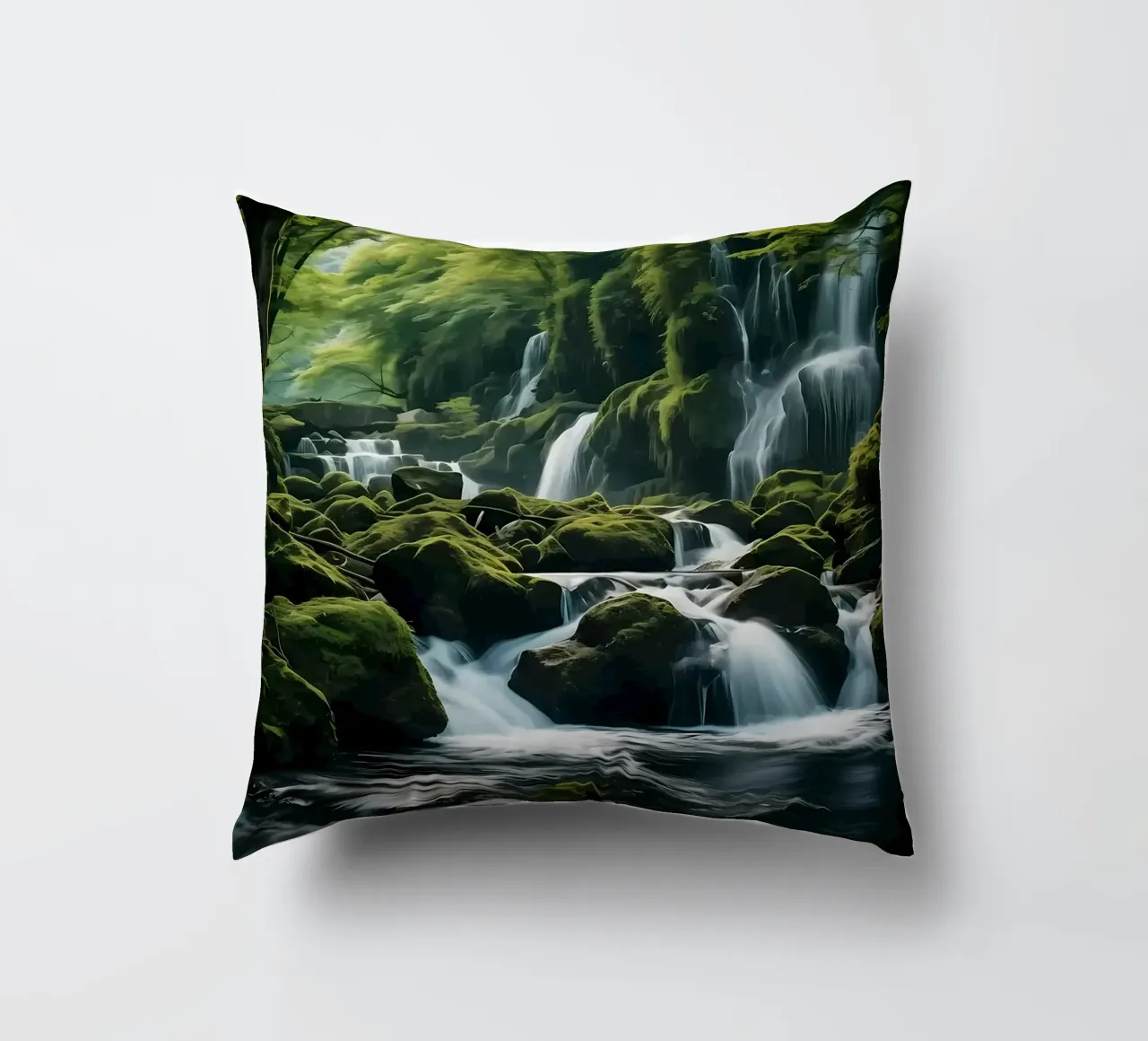 Cascata nella natura della foresta cuscino da Mikesell