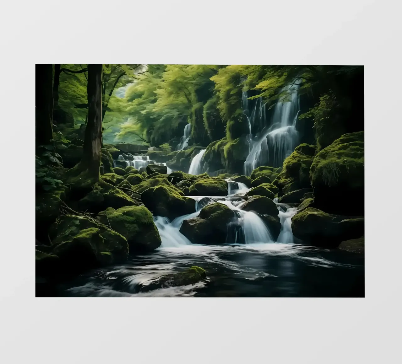 Cascata nella natura della foresta telo in pvc da Mikesell