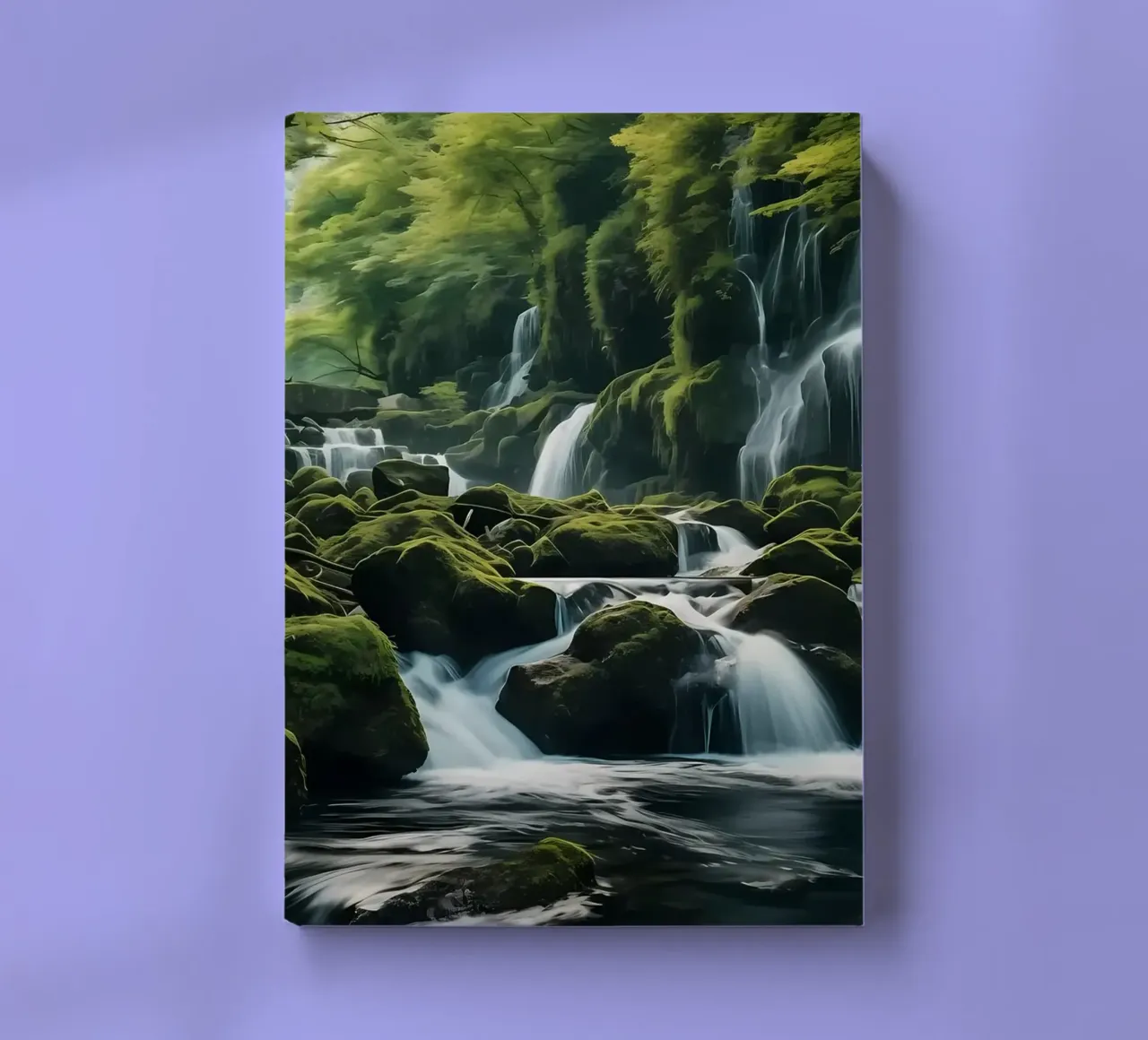 Waterfall in Forest Nature notebook by Mikesell