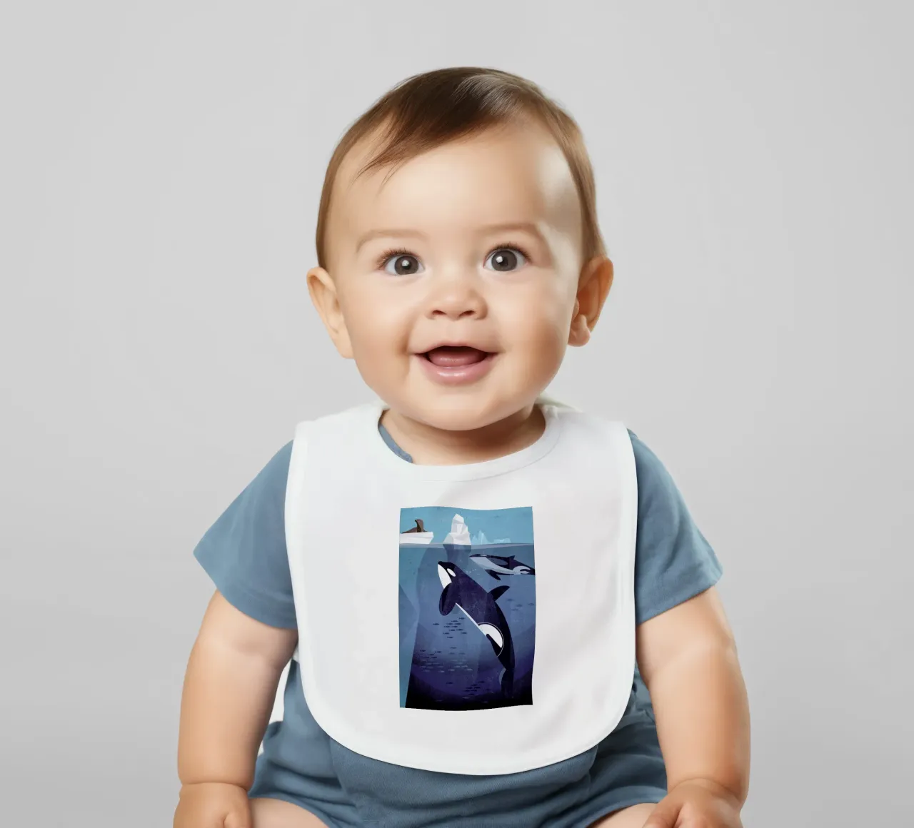 Orca baby slabbetje van Dieter Braun