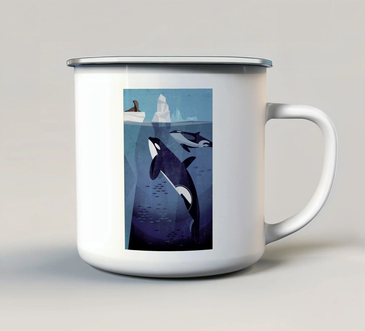 Orca tazza in smalto da Dieter Braun