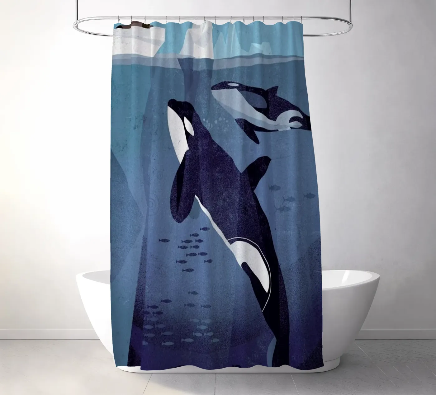 Orca douchegordijn van Dieter Braun