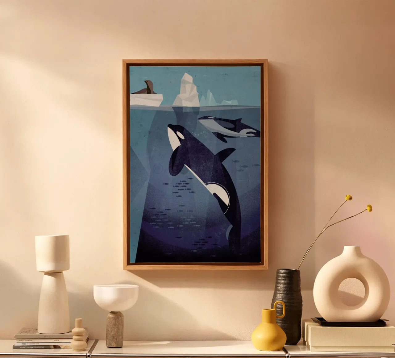 Orca tela con Cornice a cassetta da Dieter Braun